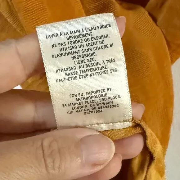 Anthropologie Maeve Hailey Flutter-Sleeve Top M - Picture 7 of 11